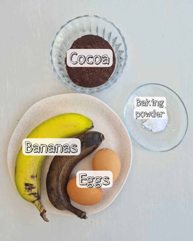 4-ingredient Banana Brownies ingredients