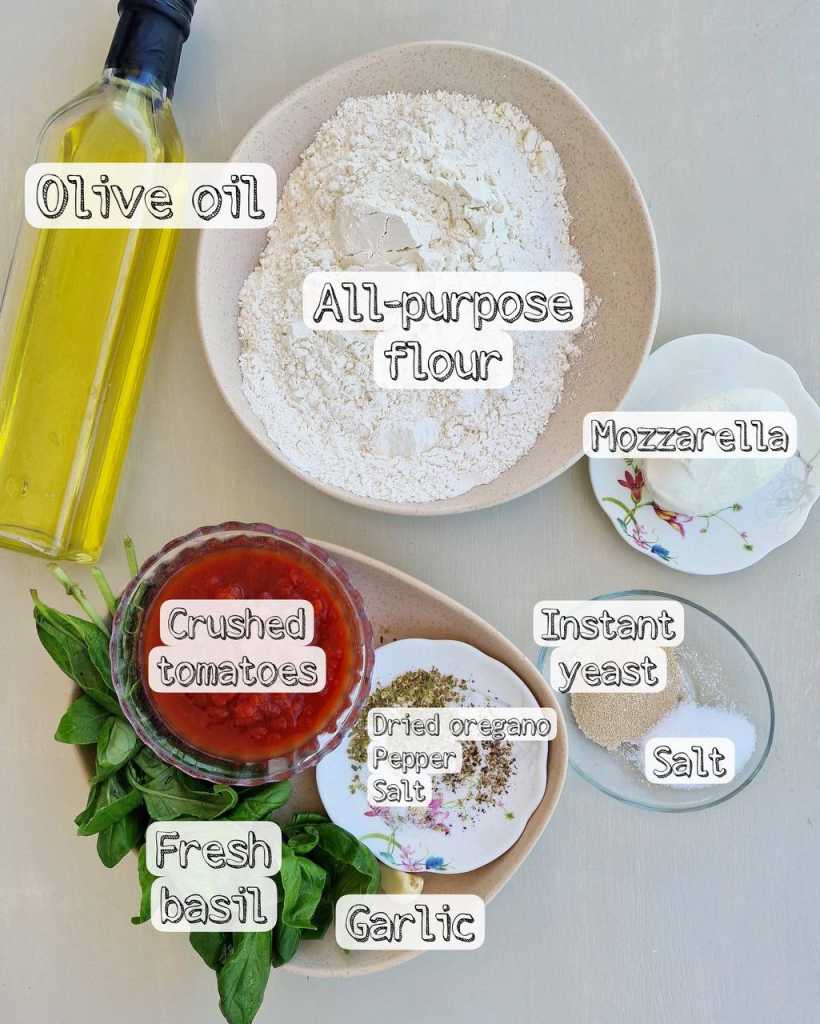 Pizza Margherita ingredients