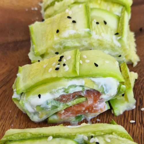 zucchini salmon rolls recipe