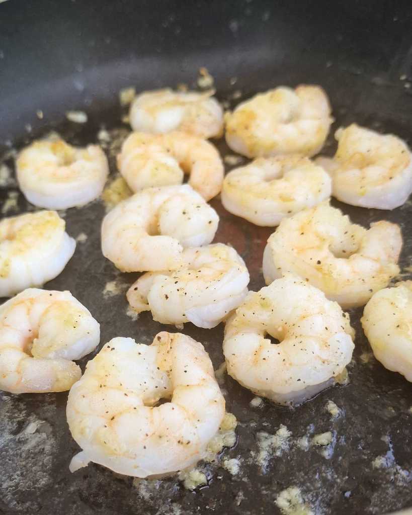 cooking shrimp