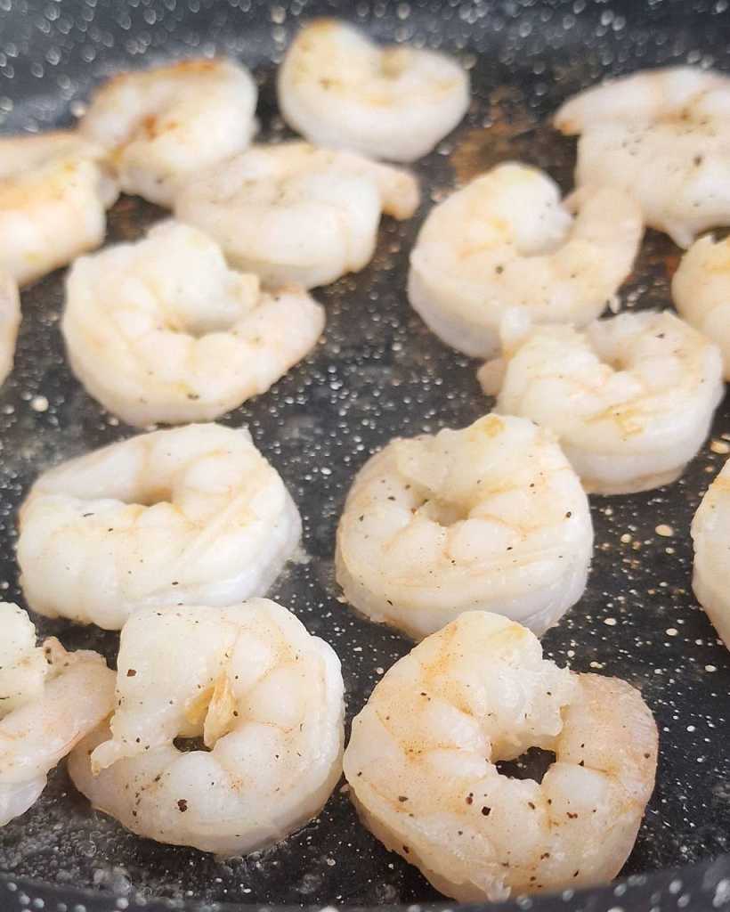 frying shrimp