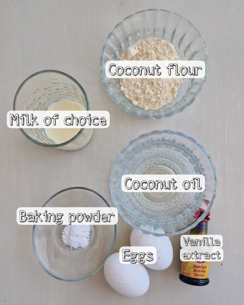 Coconut Flour Waffles ingredients