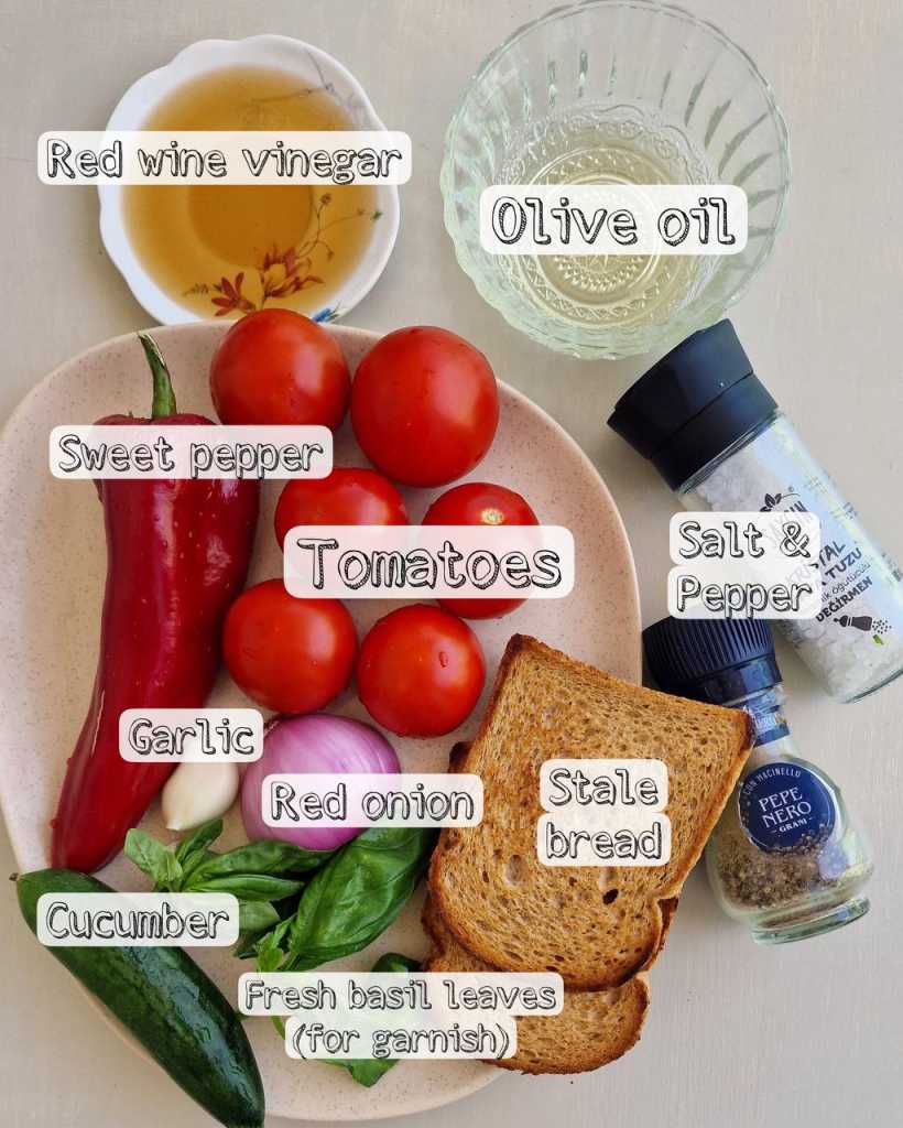 Gazpacho ingredients