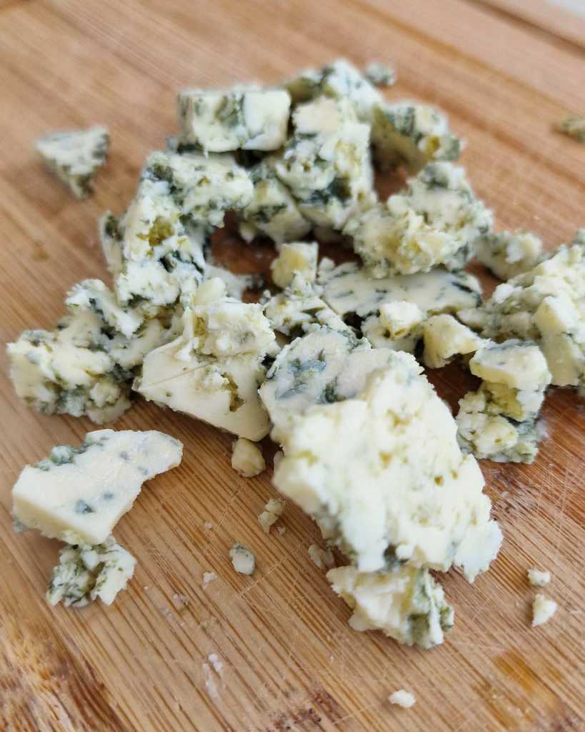 crumbled Danish Blue cheese