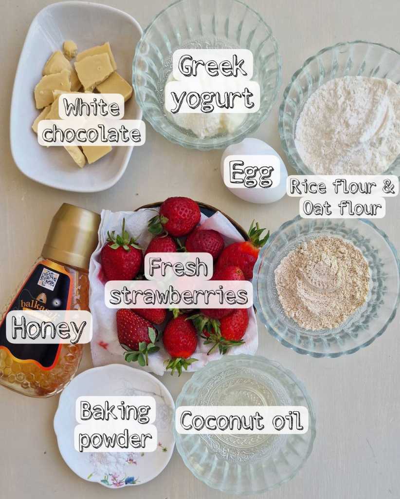 Strawberry Baked Donuts ingredients