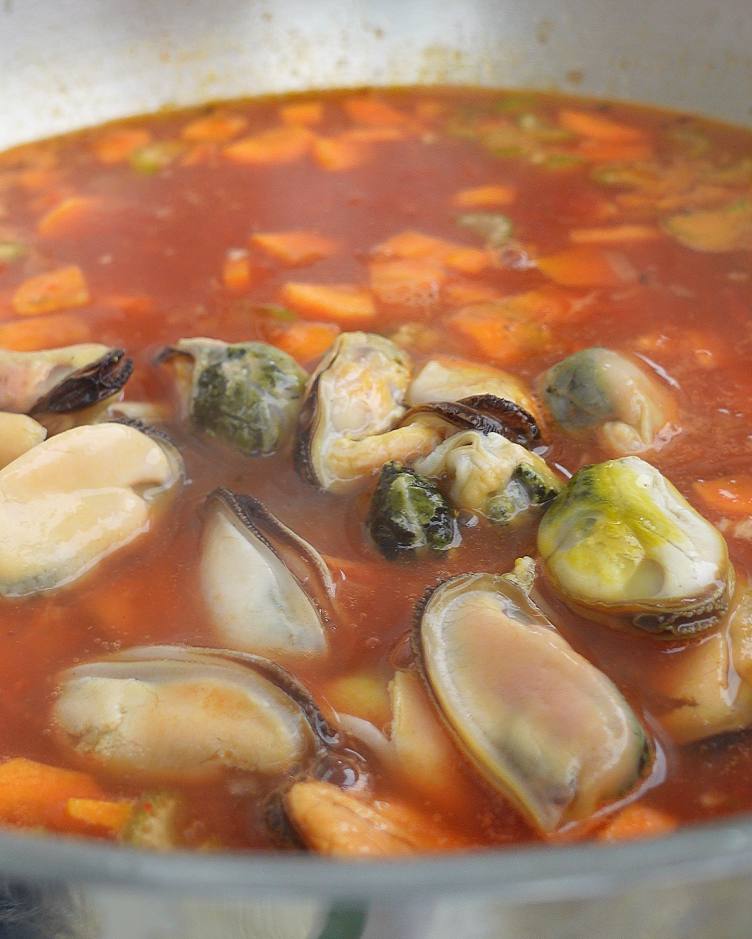 cooking Mussel Soup