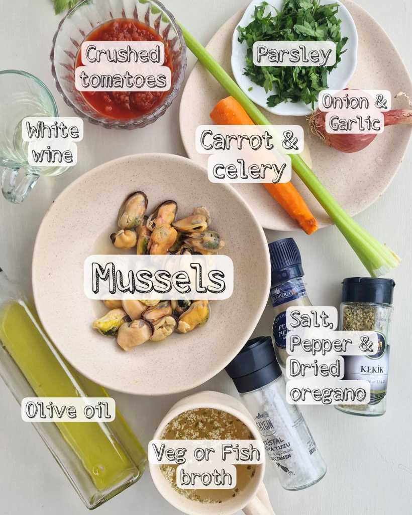 Mussel Soup ingredients