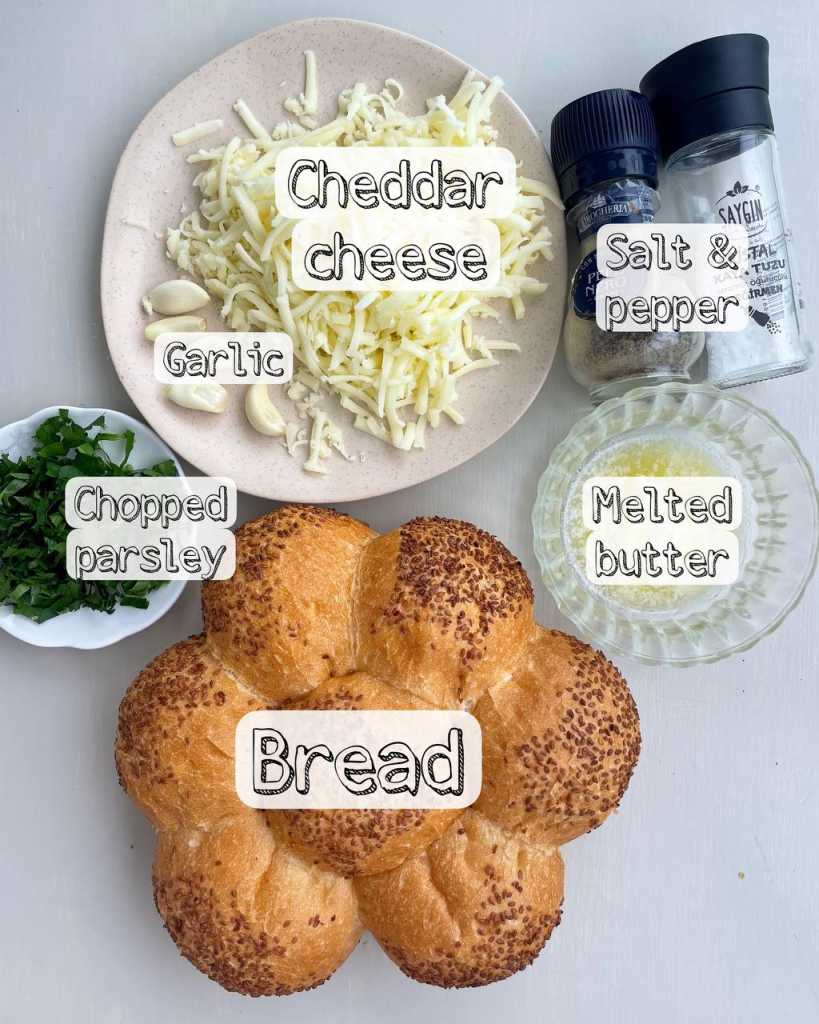 Cheesy Garlic Pull-Apart Bread ingredients