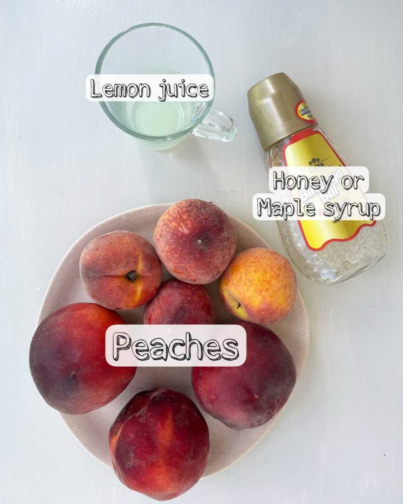 Peach Fruit Leather ingredients