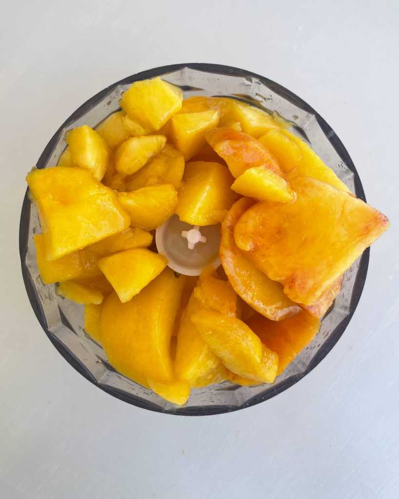 peeled peaches for fruit leather