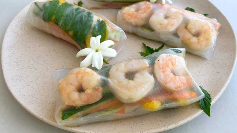 Peach Spring Rolls recipe