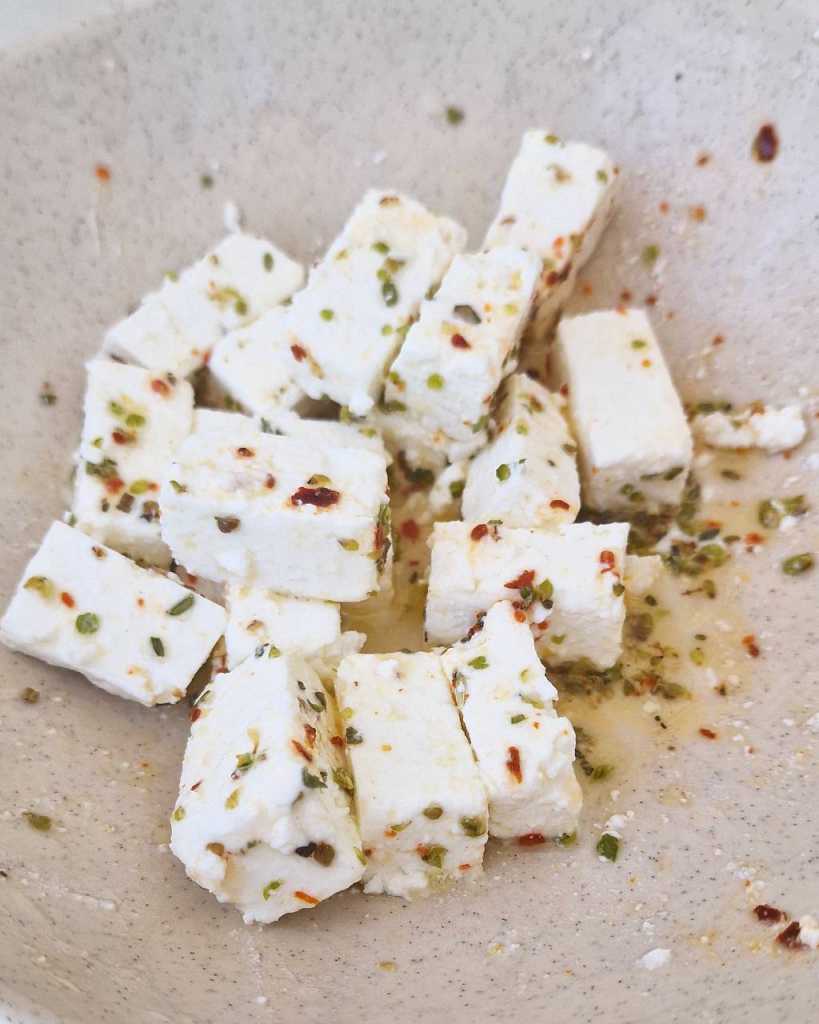 feta cheese in spices