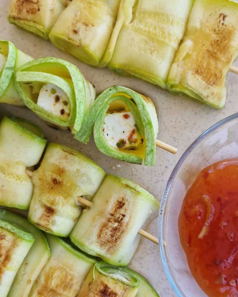 Zucchini Feta Skewers