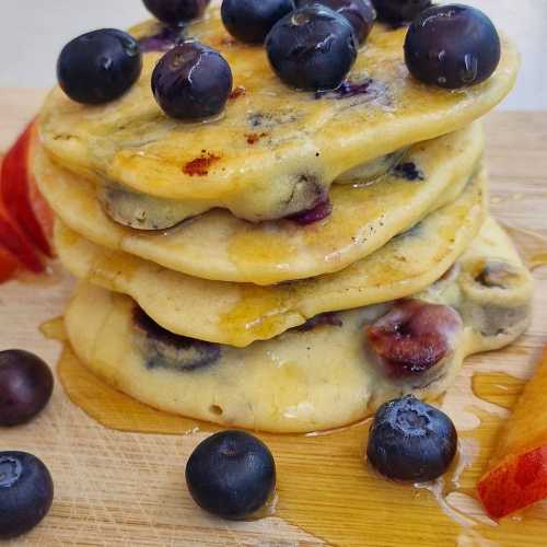 Healthy Blueberry Pancakes recipe