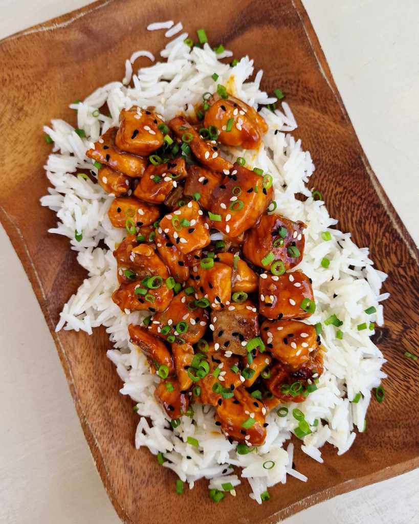 Teriyaki Salmon Bites