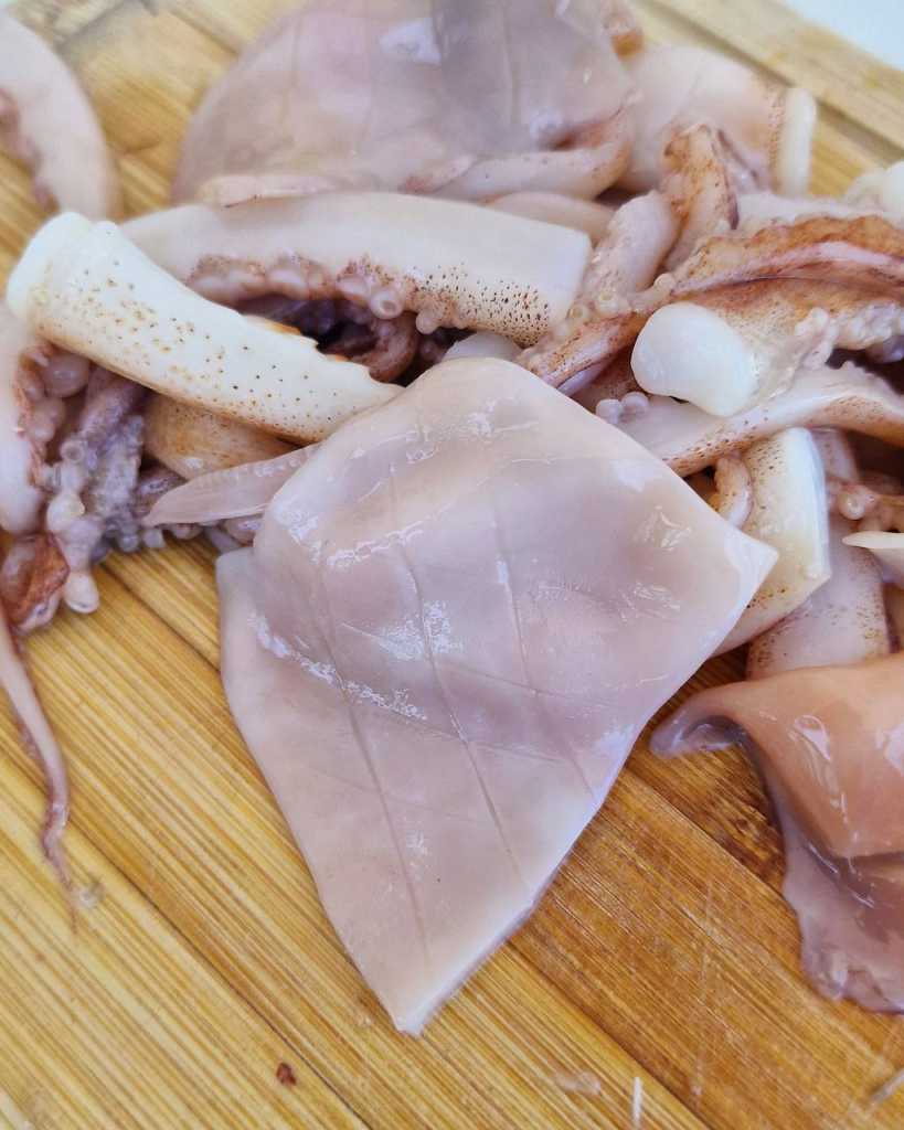 Squid pieces