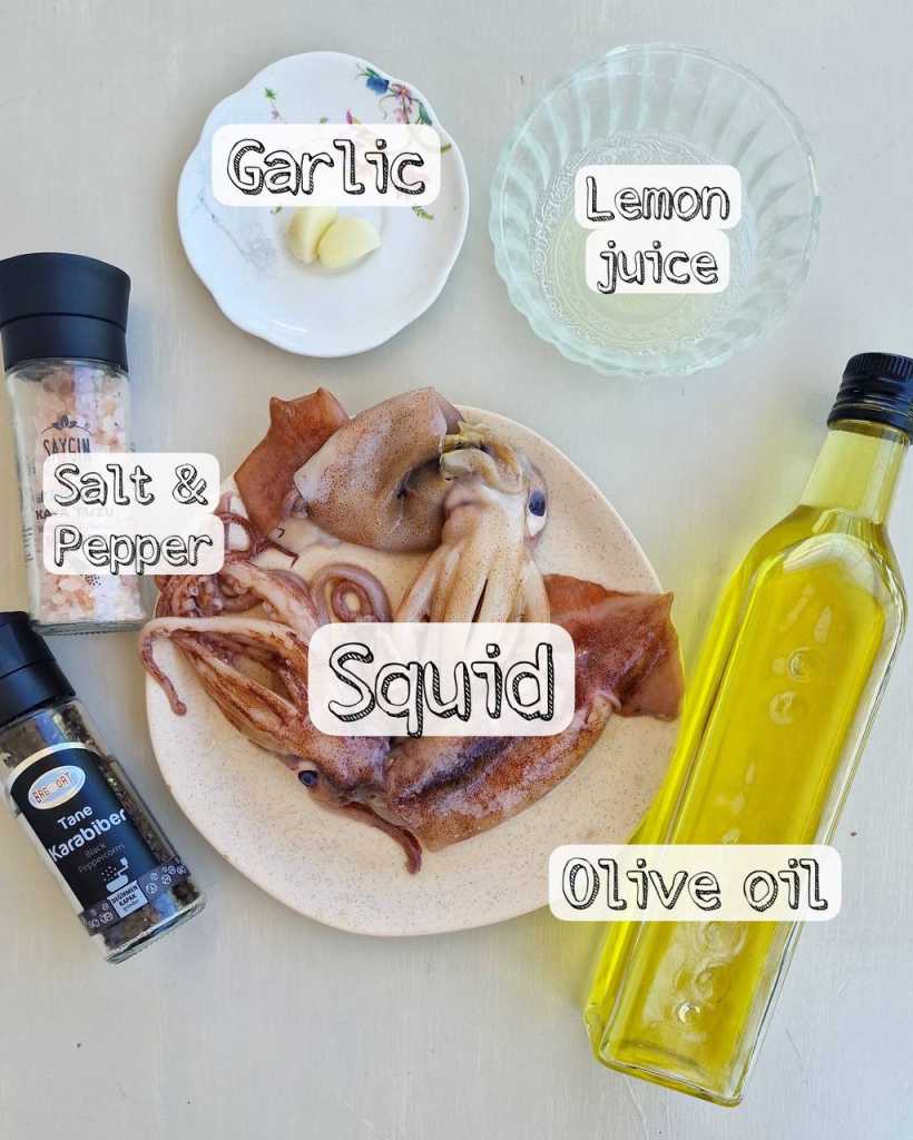 Grilled Squid ingredients