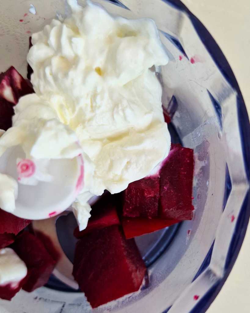 making Creamy Beetroot Sauce 