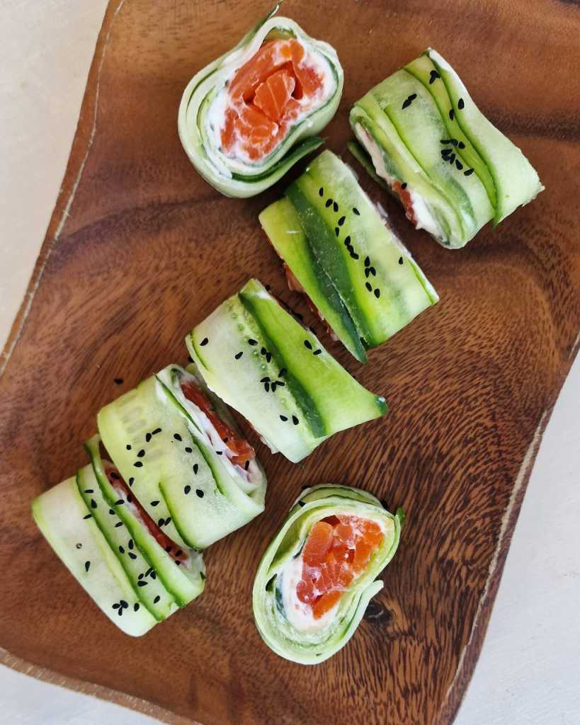 cucumber salmon rolls