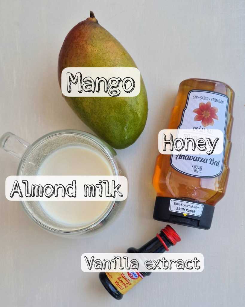 Healthy Mango Shake ingredients