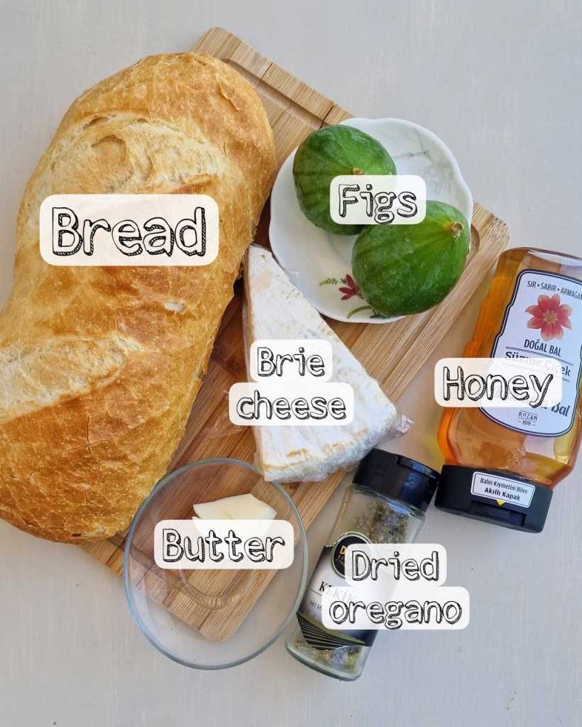 Fig and Brie Bruschetta ingredients