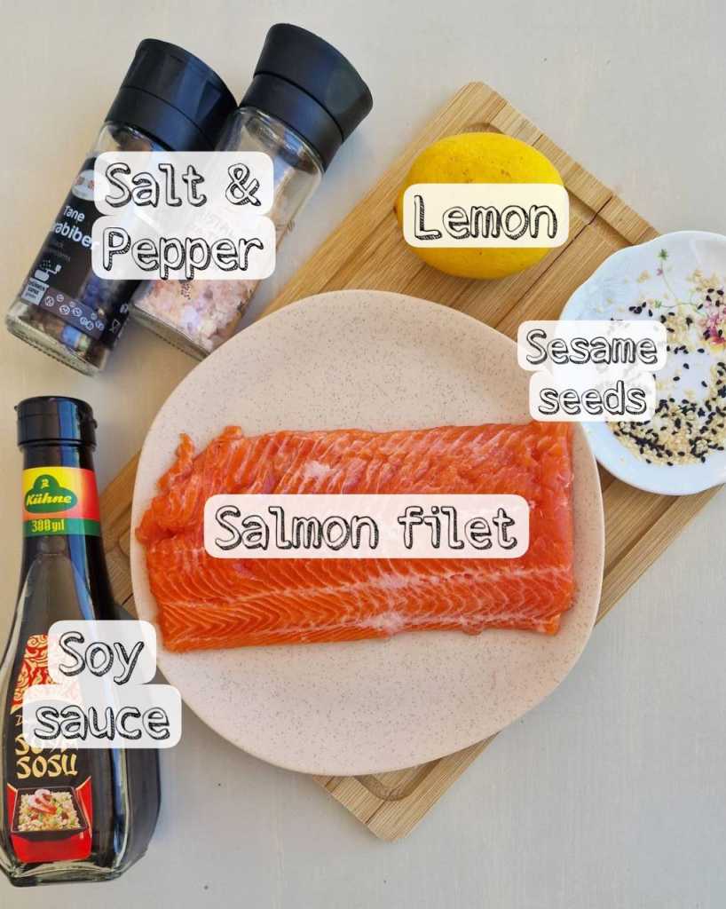 Salmon Tataki ingredients