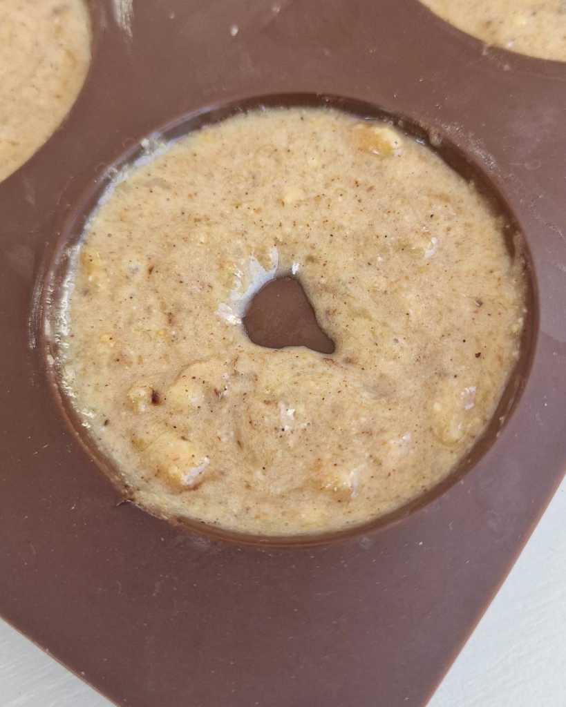 making Healthy Banana Bread Donuts 