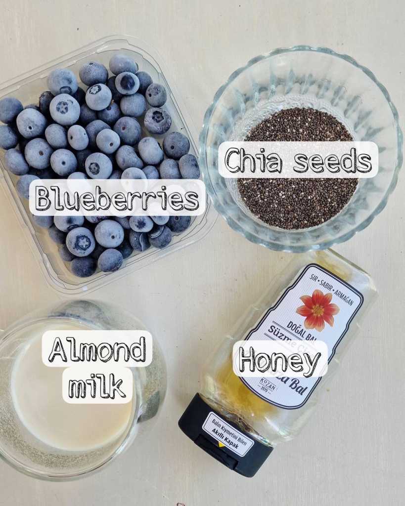 Blueberry Chia Pudding ingredients