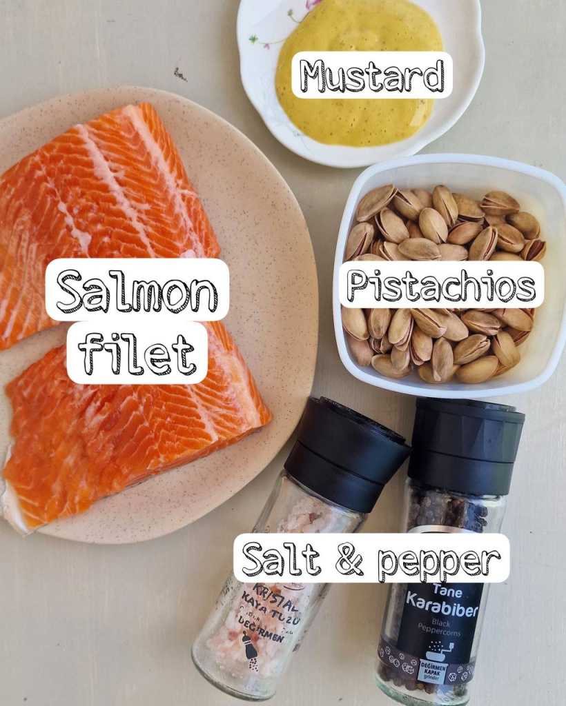 Pistachio-Crusted Mustard Salmon ingredients