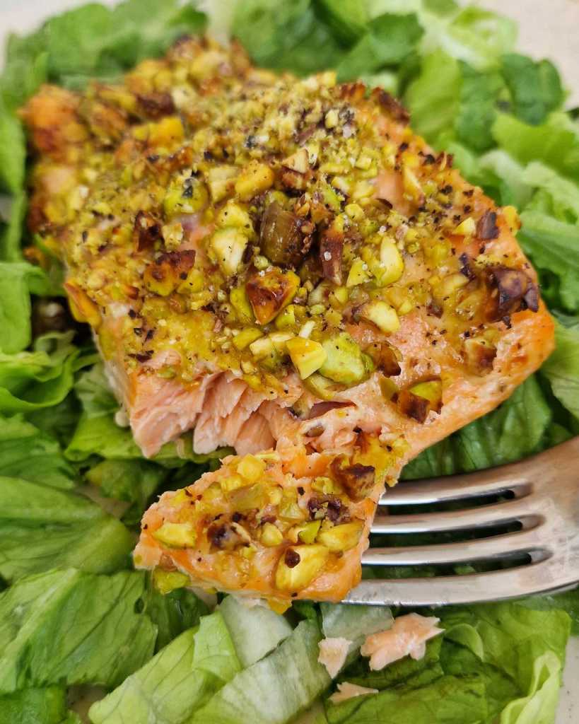 Pistachio-Crusted Mustard Salmon