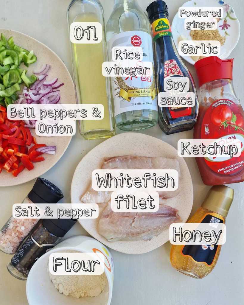 Sweet and Sour Sauce Fish ingredients