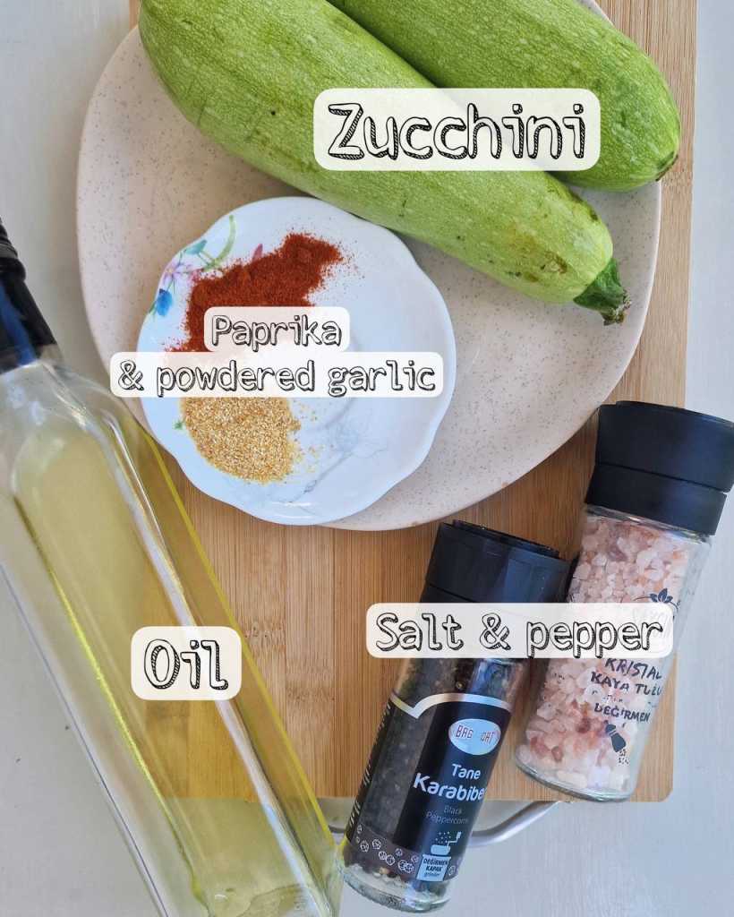 Crispy Zucchini Chips ingredients