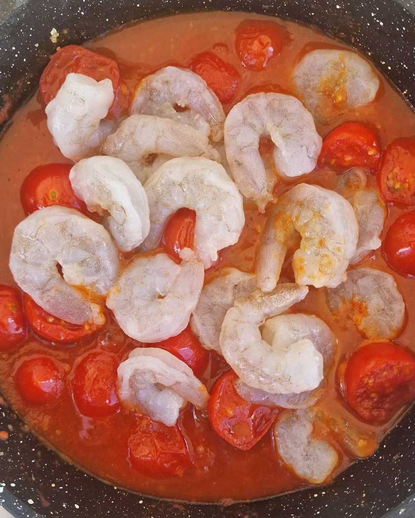 cooking Creamy Tuscan Shrimp