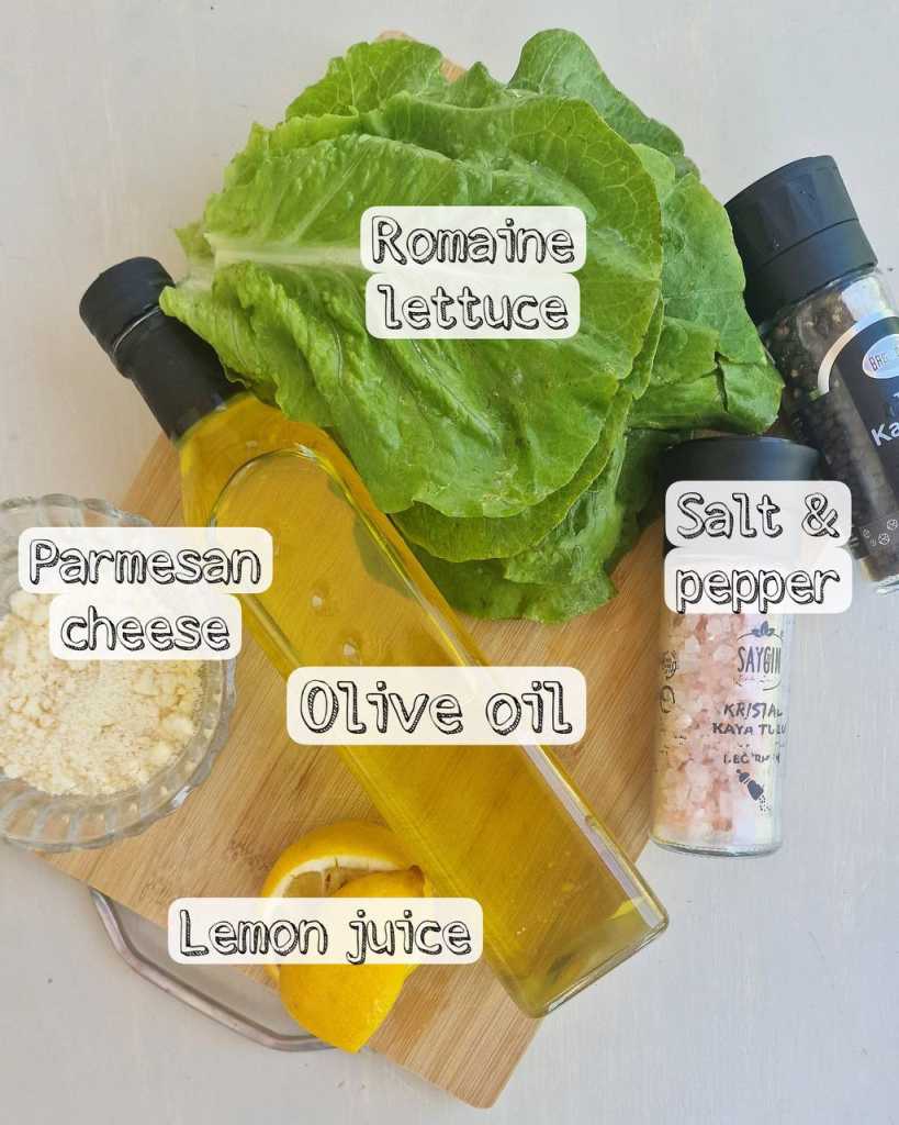 Lemon Parmesan Salad ingredients