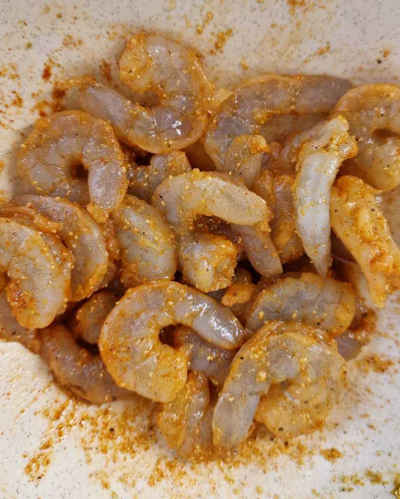 shrimp in marinade