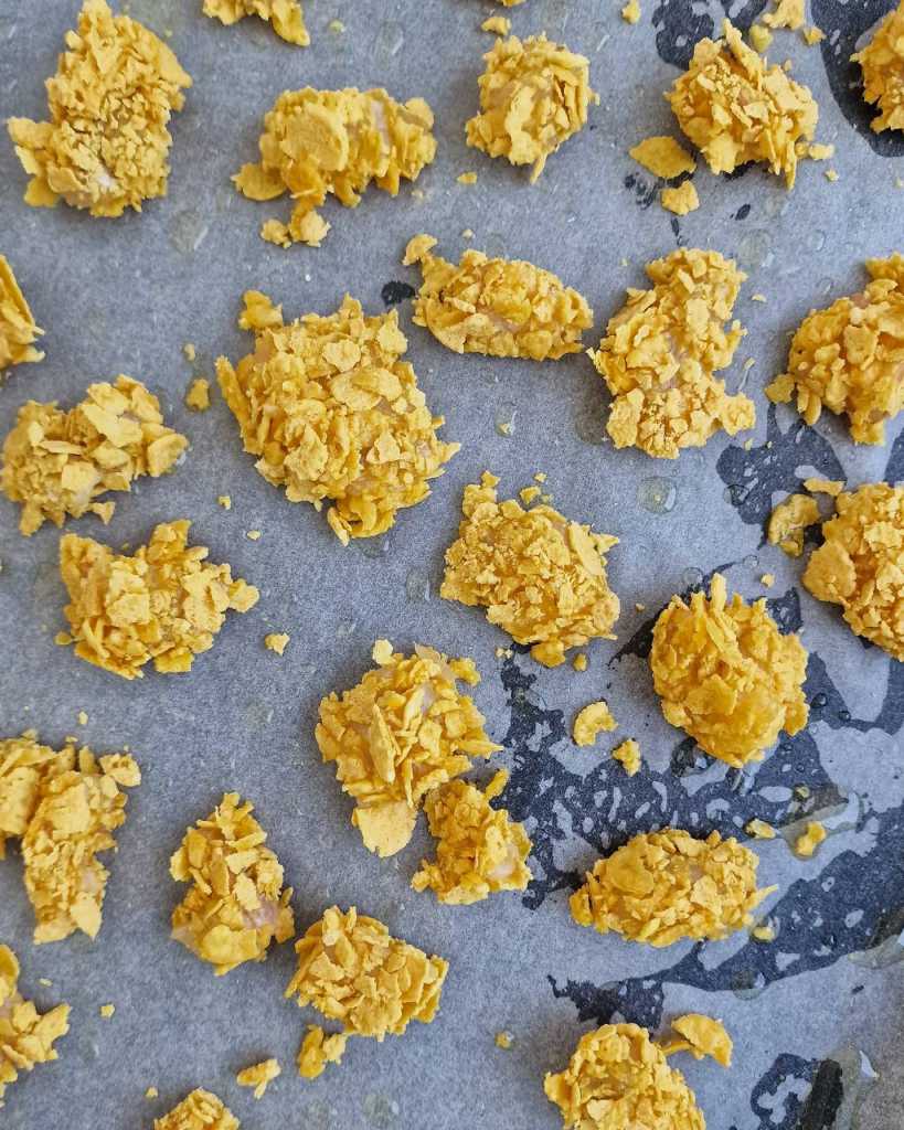 cooking Cornflake crusted Popcorn Fish