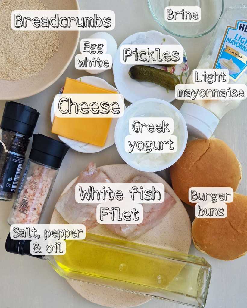 Healthier Homemade Filet-o-Fish ingredients