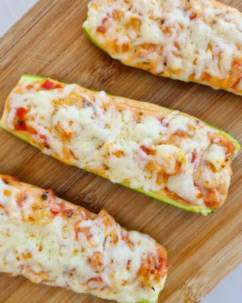 Shrimp Stuffed Zucchini Boats