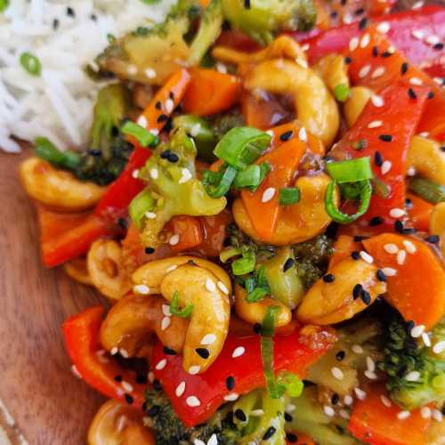 vegetarian cashew stir-fry recipe