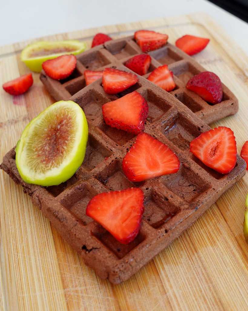 Chocolate Protein Waffles