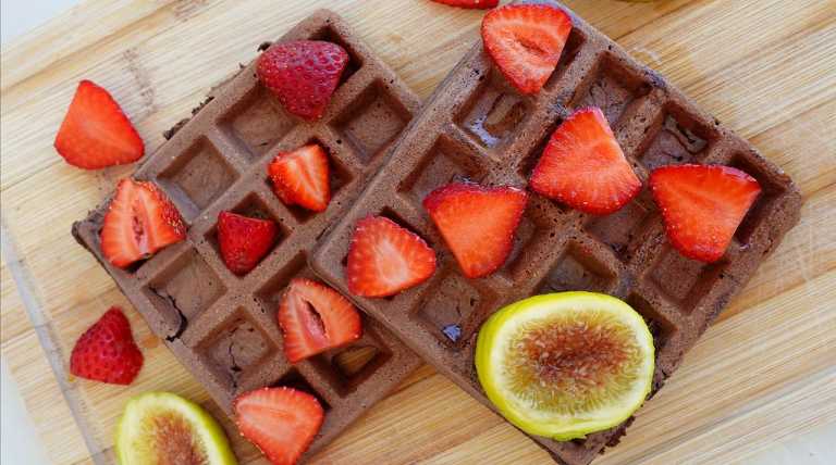 Chocolate Protein Waffles recipe