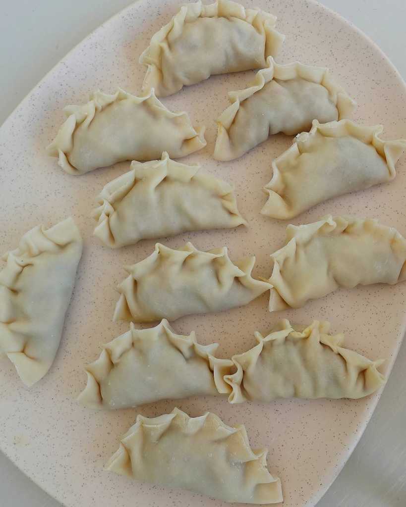 cooking vegetarian gyoza