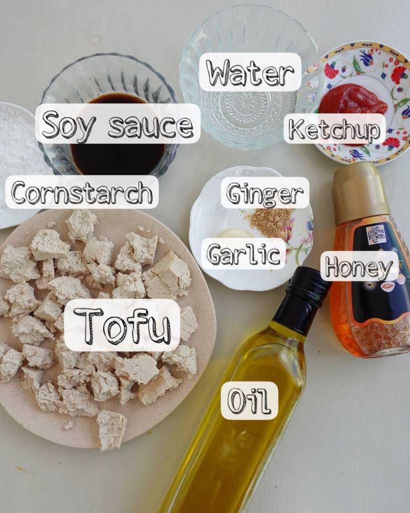 Teriyaki Tofu ingredients