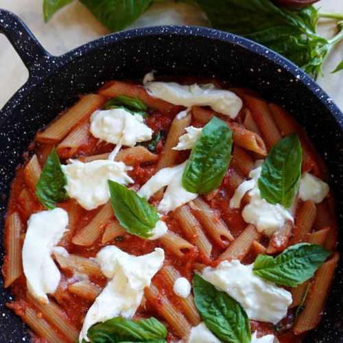 Tomato Pasta with Burrata