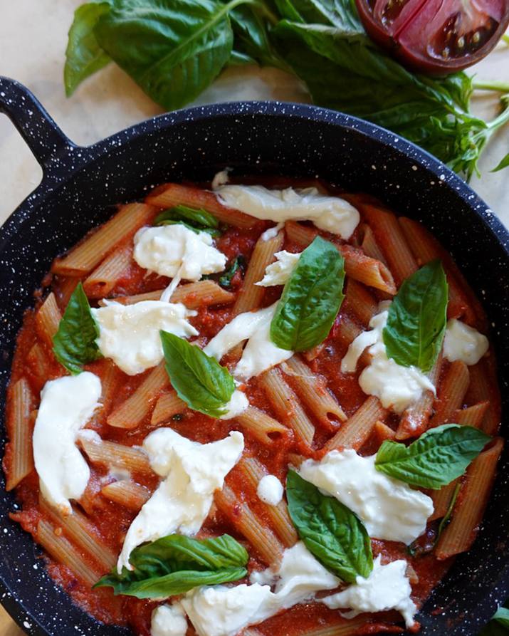 Tomato Pasta with Burrata