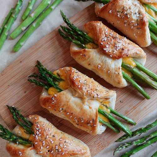 Cheese and Asparagus Puffs