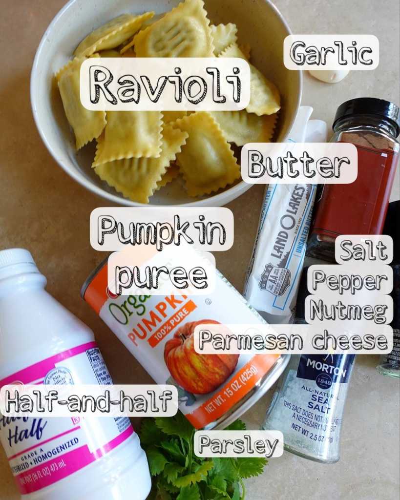 Pumpkin Ravioli ingredients