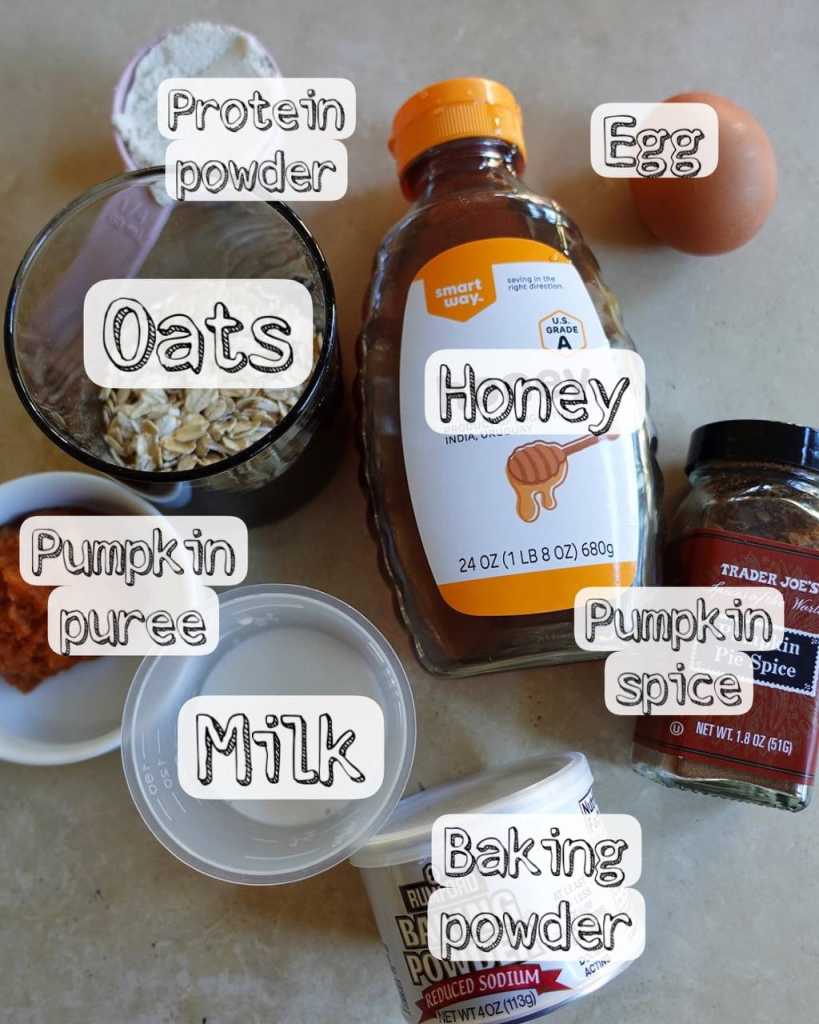 Pumpkin Spice Baked Oatmeal ingredients