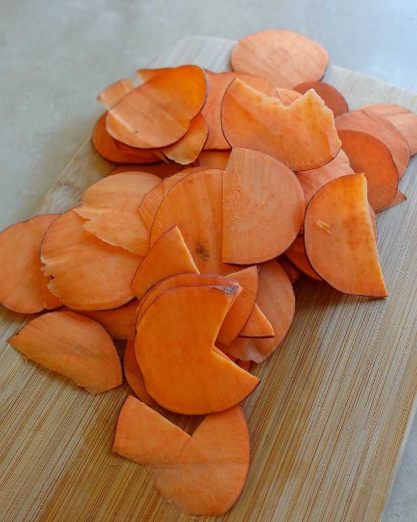 sliced sweet potatoes
