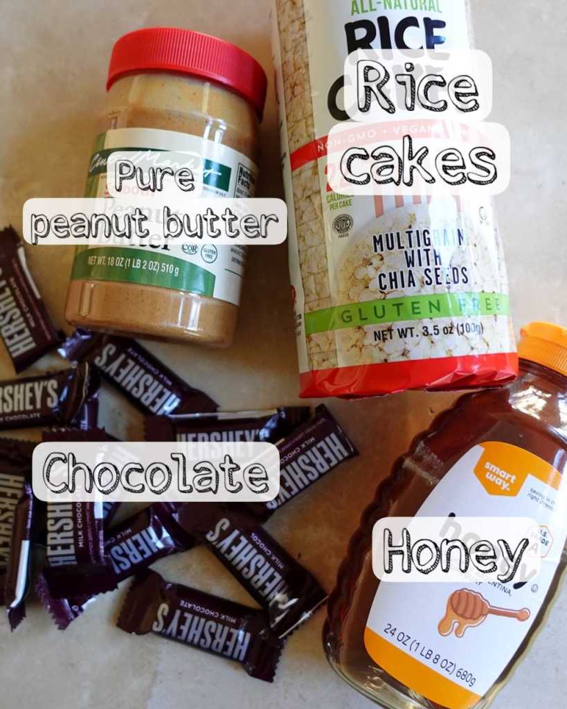 Peanut Butter Rice Cake Bars ingredients